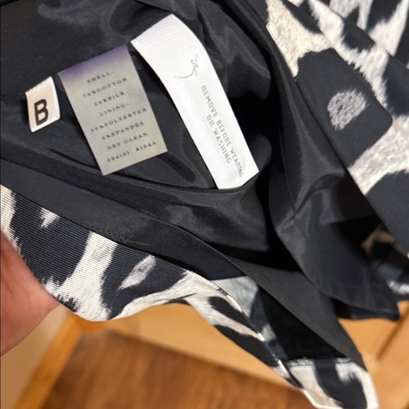 Ann Taylor Black and Cream Animal Print Mini Dress - Picture 6 of 6